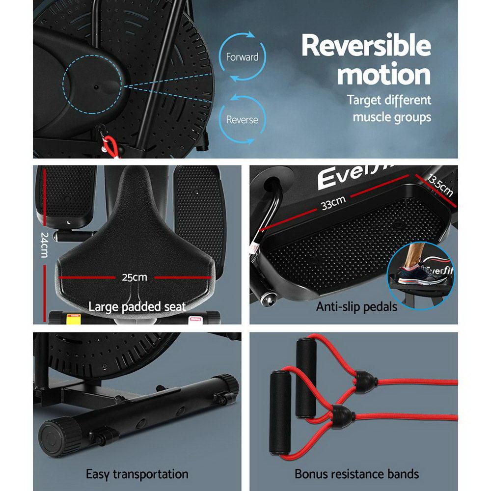 Everfit Exercise Bike 5 in 1 Elliptical Cross Trainer Home Gym Indoor