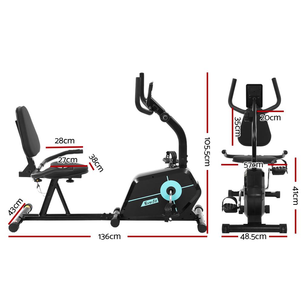 Everfit Exercise Bike Magnetic Recumbent Indoor Cycling Home Gym