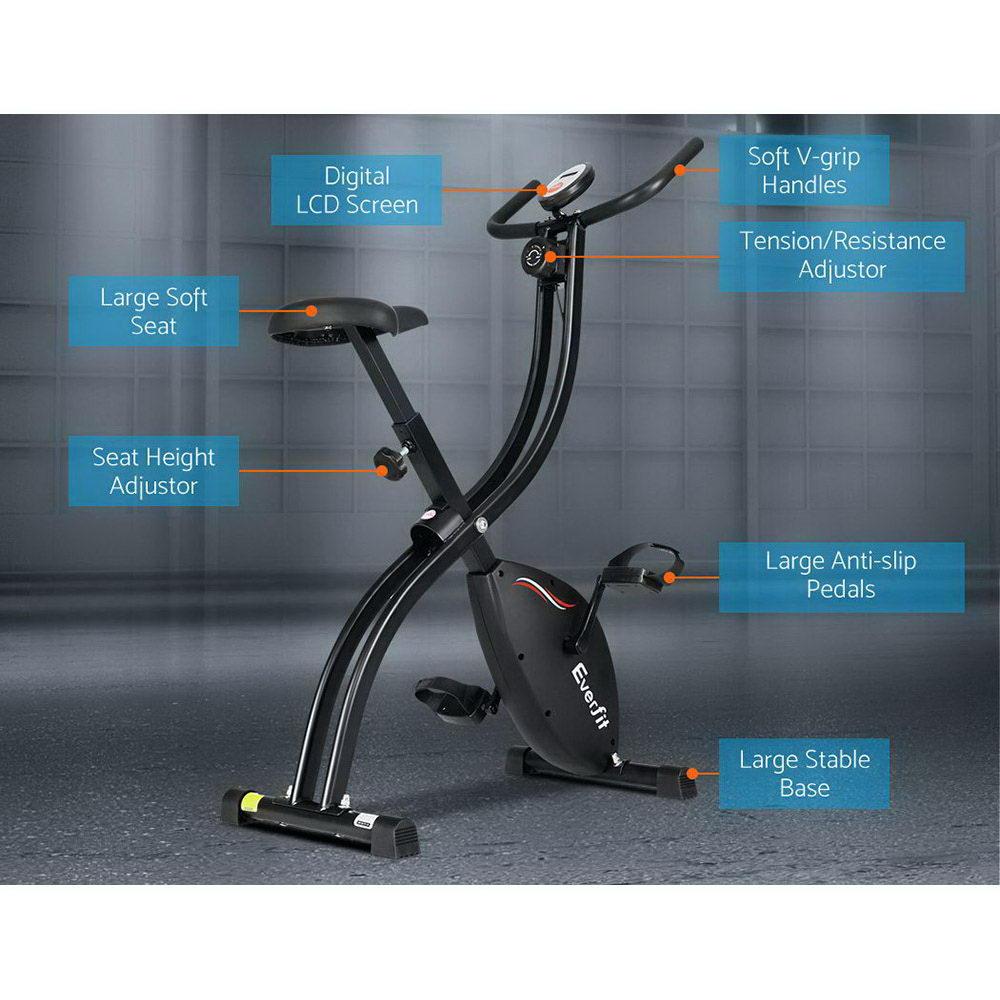 Everfit Folding Exercise Bike Magnetic X-Bike Bicycle Indoor Cycling