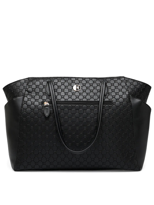 Sac fourre-tout monogramme en cuir vegan Compass 32 L