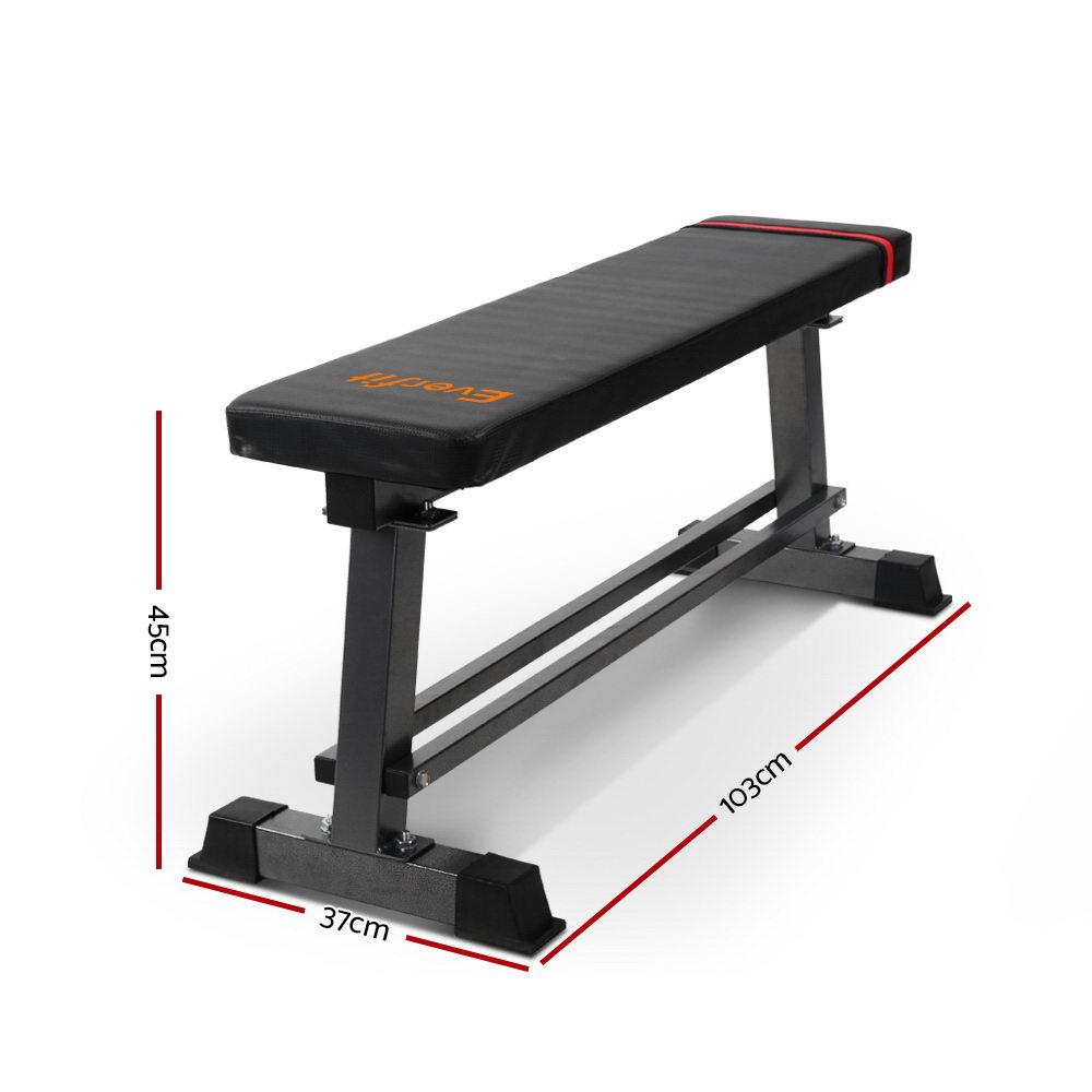 Everfit Weight Bench Flat Bench Press Home Gym Equipment 300kg