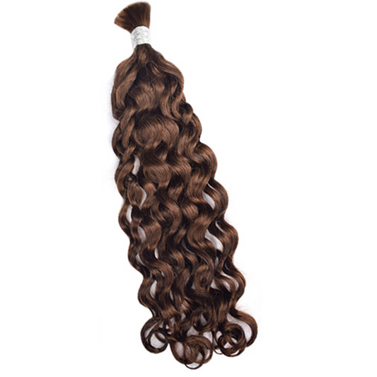Premium Italy Curly Braiding Hair Extensions #4 Chocolate Brown | 100%