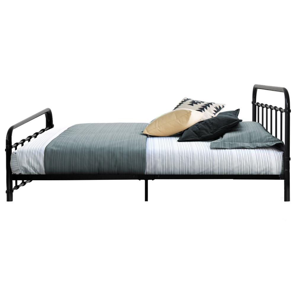 Metal Bed Frame King Single Size Platform Foundation Mattress Base Leo