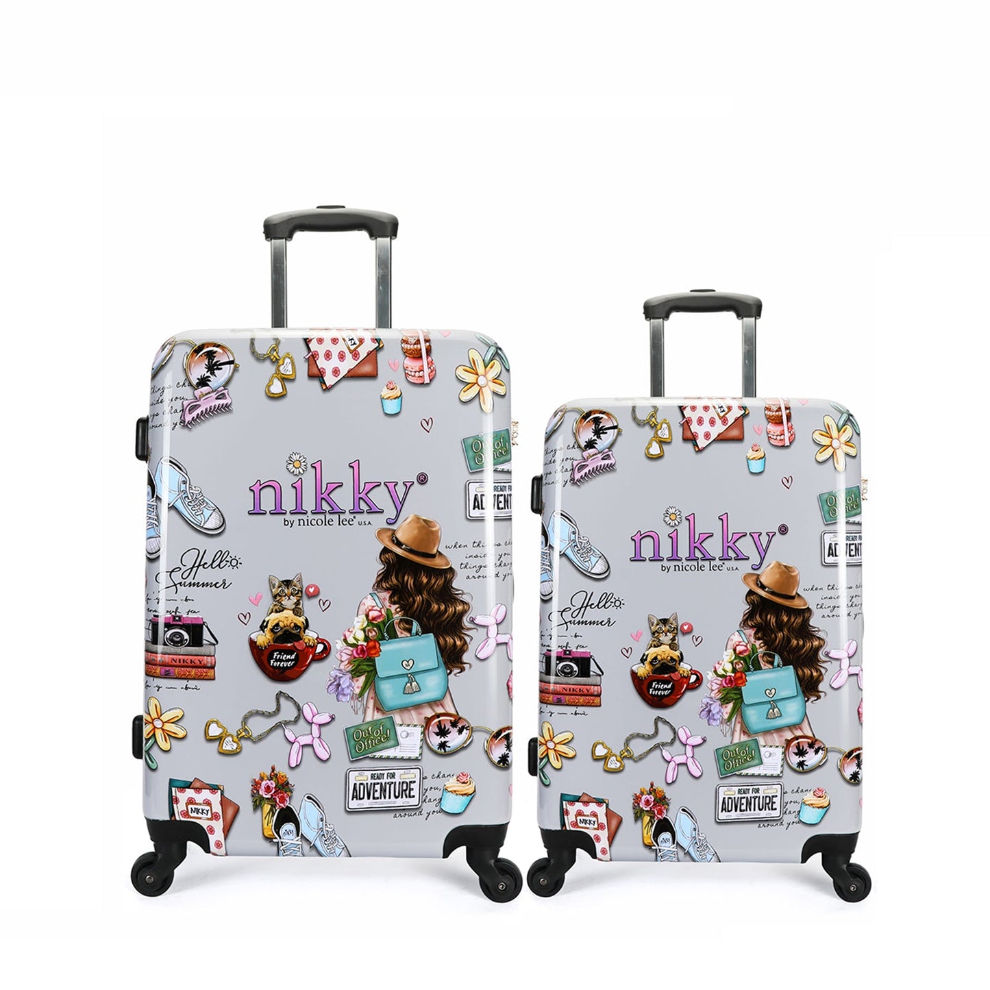 CONJUNTO 2 MALETAS DE PLASTICO ABS NIKKY WORLD-0