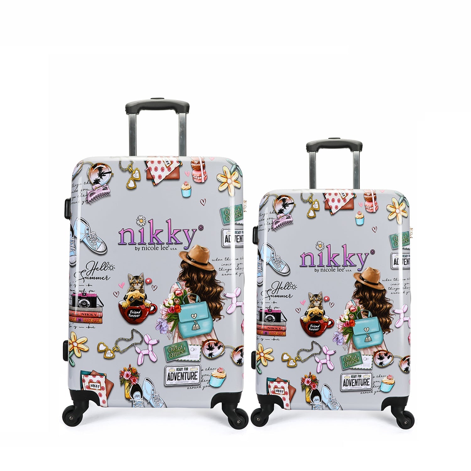 CONJUNTO 2 MALETAS DE PLASTICO ABS NIKKY WORLD-0