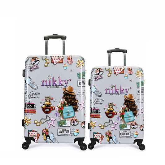 CONJUNTO 2 MALETAS DE PLASTICO ABS NIKKY WORLD-0