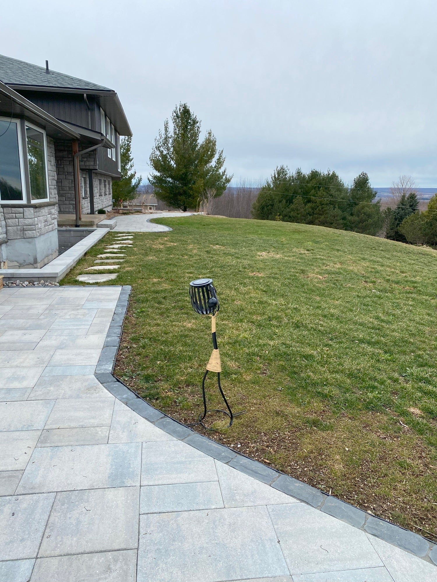 Abstract Tribal Lady Figurine Metal Sculpture On Shoulder with Solar LED light