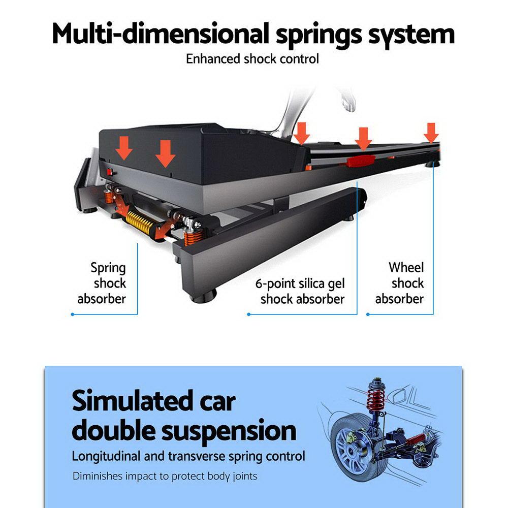 Everfit Treadmill Electric Auto Incline Spring Home Gym Fitness