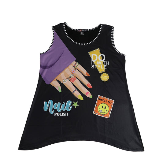 TOP TUNICA NICOLE LEE CON BRILLOS (NAIL POLISH)-0