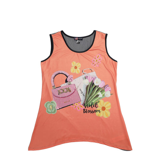 TOP TUNICA NICOLE LEE CON BRILLOS (VIOLET BLOSSOM)-0
