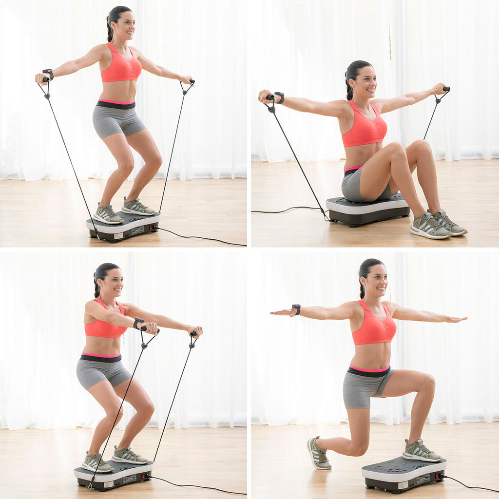 Vibration Training Plate with Accessories and Exercise Guide Vybeform