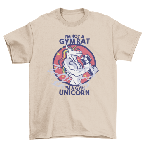 Gym unicorn t-shirt