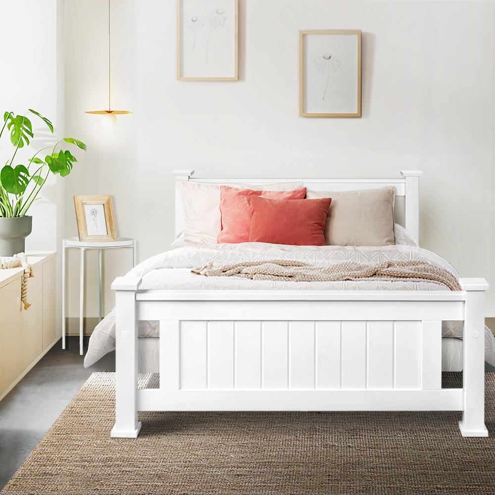 Metal Bed Frame King Single Size Platform Foundation Mattress Base Leo