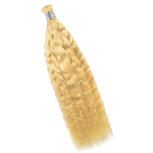 Premium Wet and Wavy Braiding Hair Extensions #613 Blonde | 100% Human