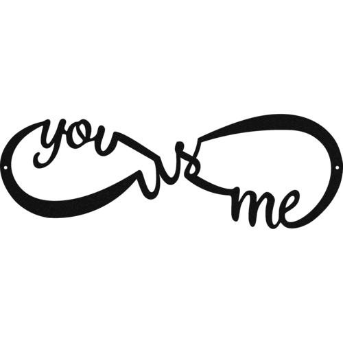 You Me and Us Infinity - Metal Wall Art