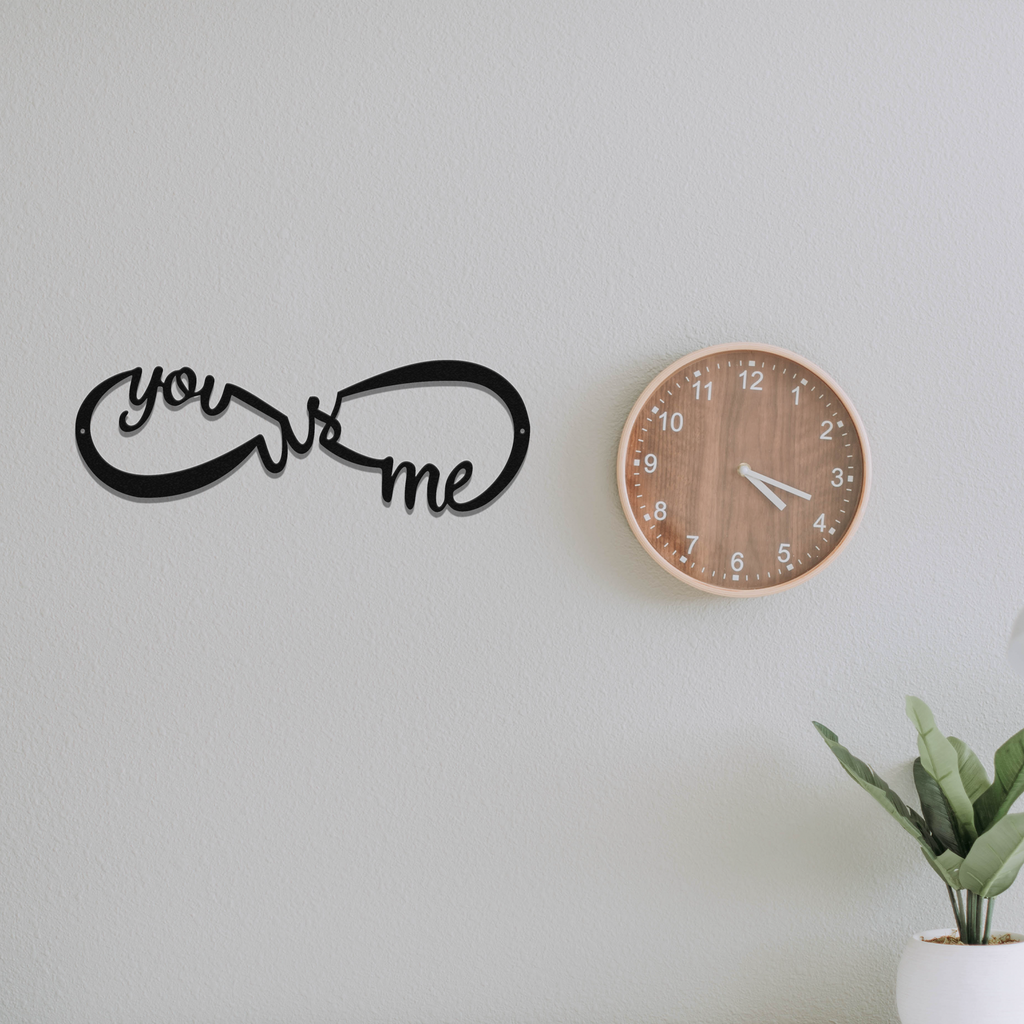 You Me and Us Infinity - Metal Wall Art