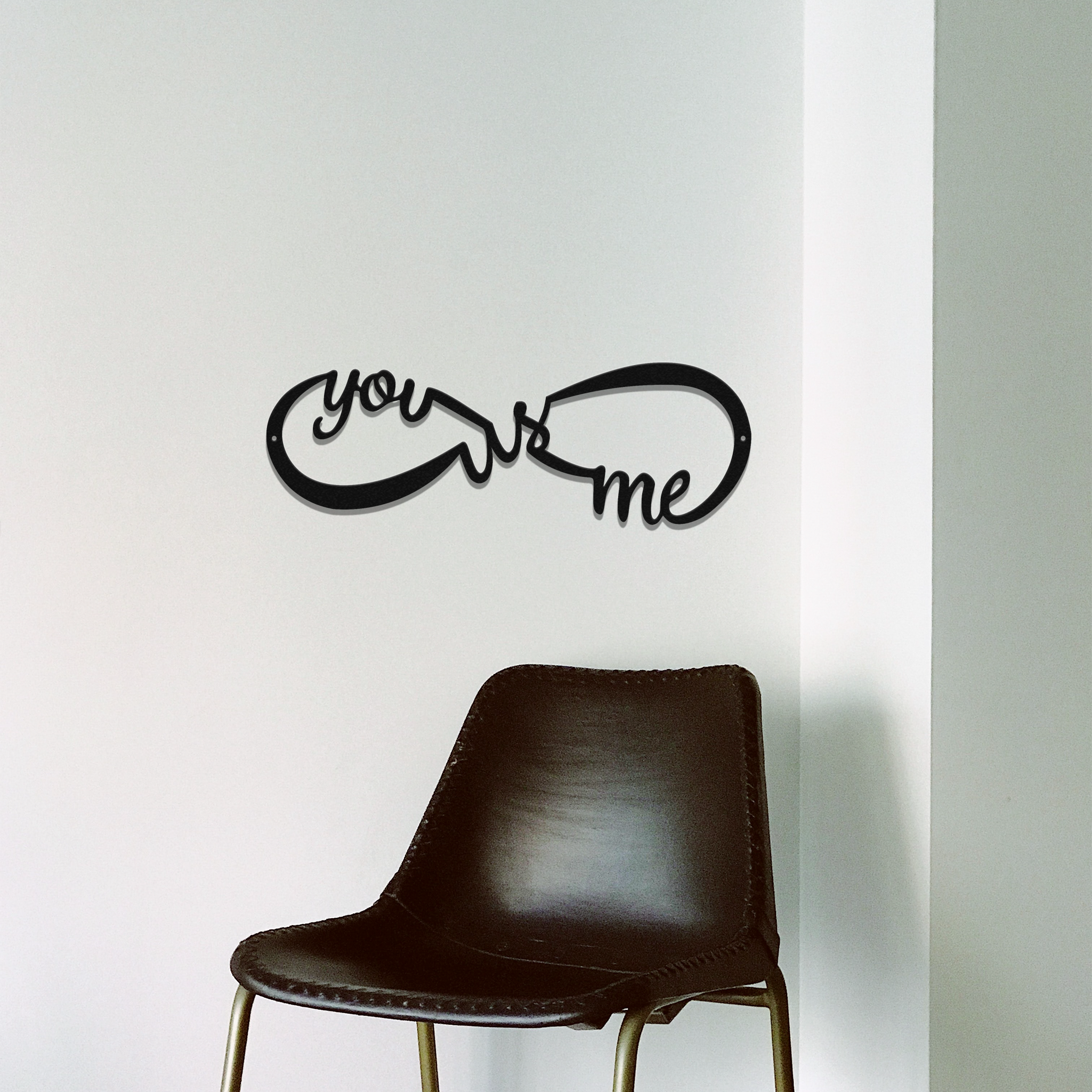 You Me and Us Infinity - Metal Wall Art