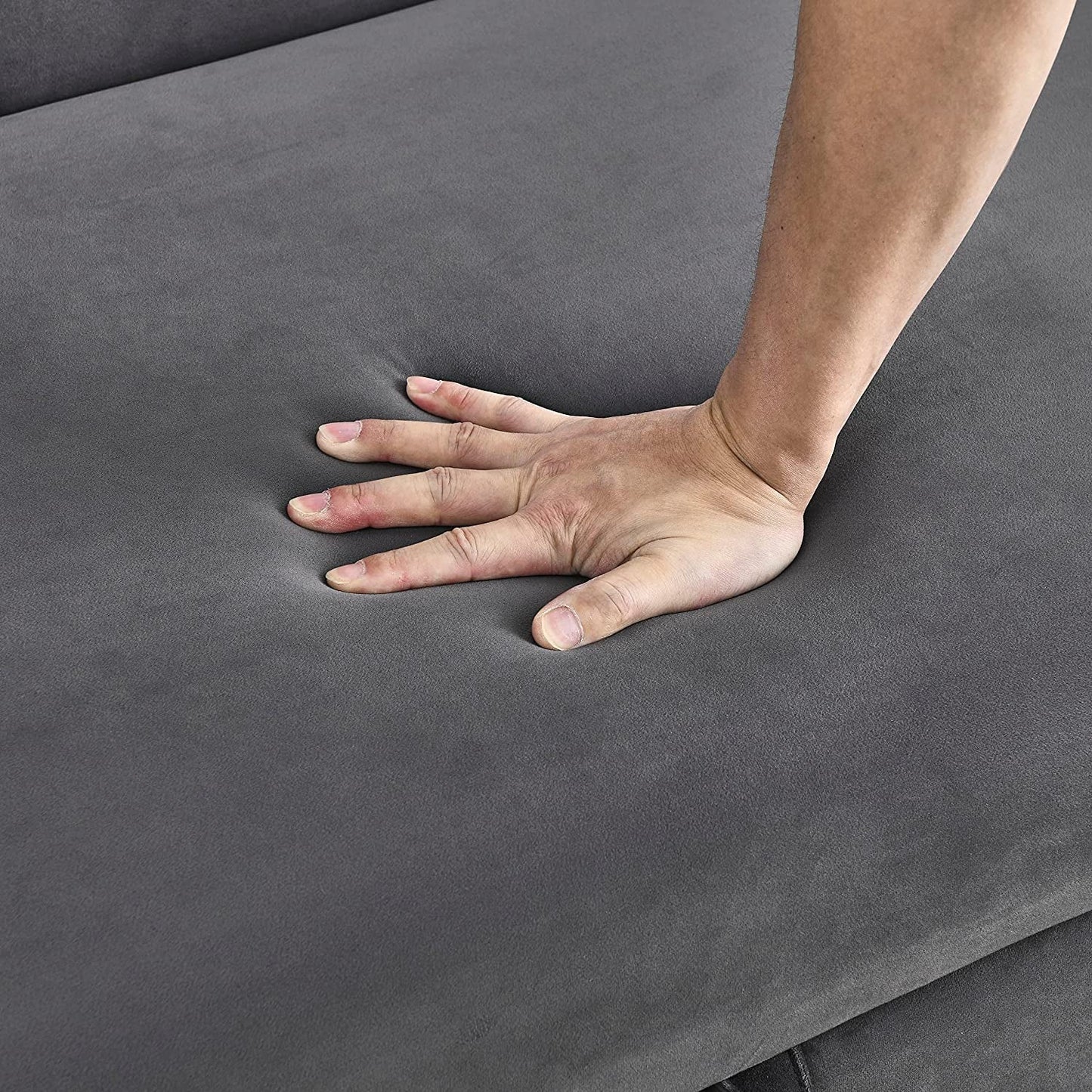 55″ Velvet Convertible Sofa Bed with Adjustable Backrest