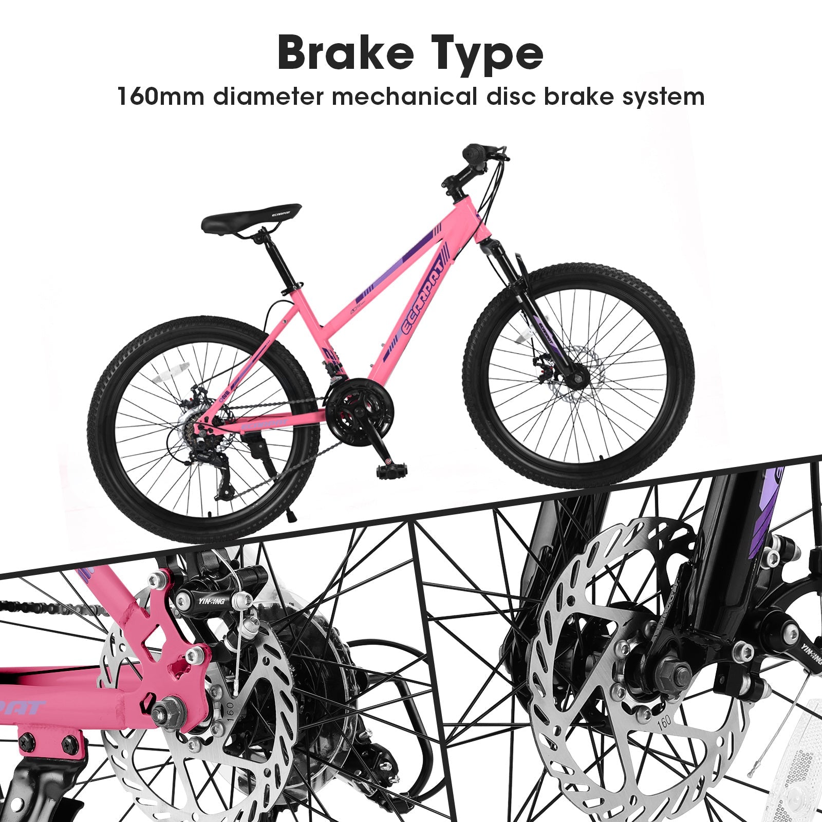 Carpat™ City-Cruizer – 26" Pink Trail Bike for Women & Teens