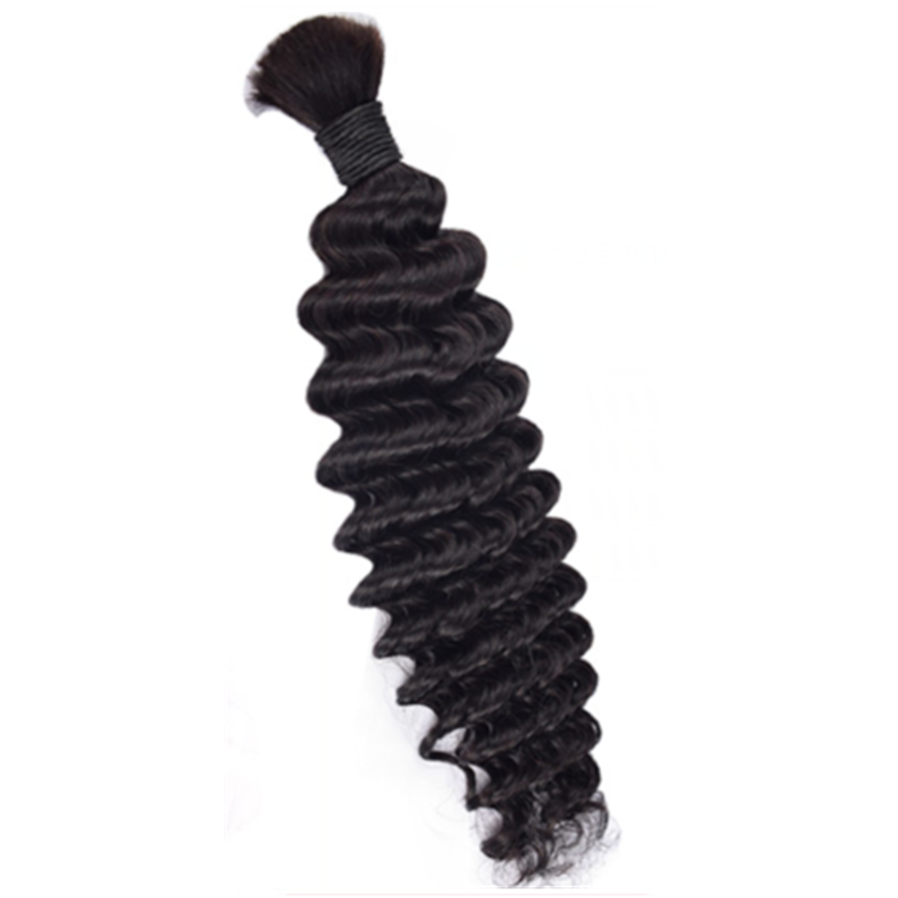 Premium Deep Wave Braiding Hair Extensions #1B Natural Black | 100%