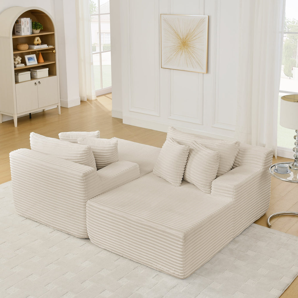 Two-seater lazy sofa lounge chair,Compressed sofa no assembly