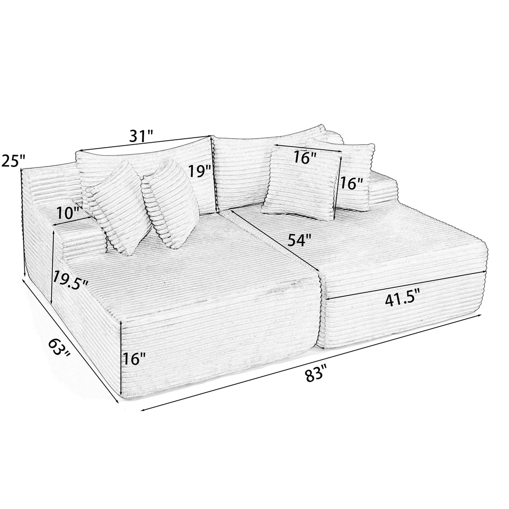 Two-seater lazy sofa lounge chair,Compressed sofa no assembly