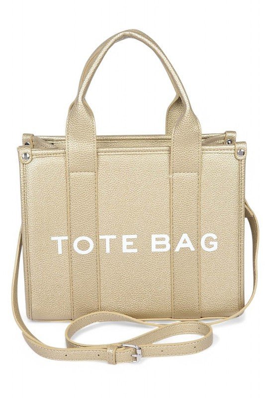 Faux Leather Small Fashion Tote Bag-0