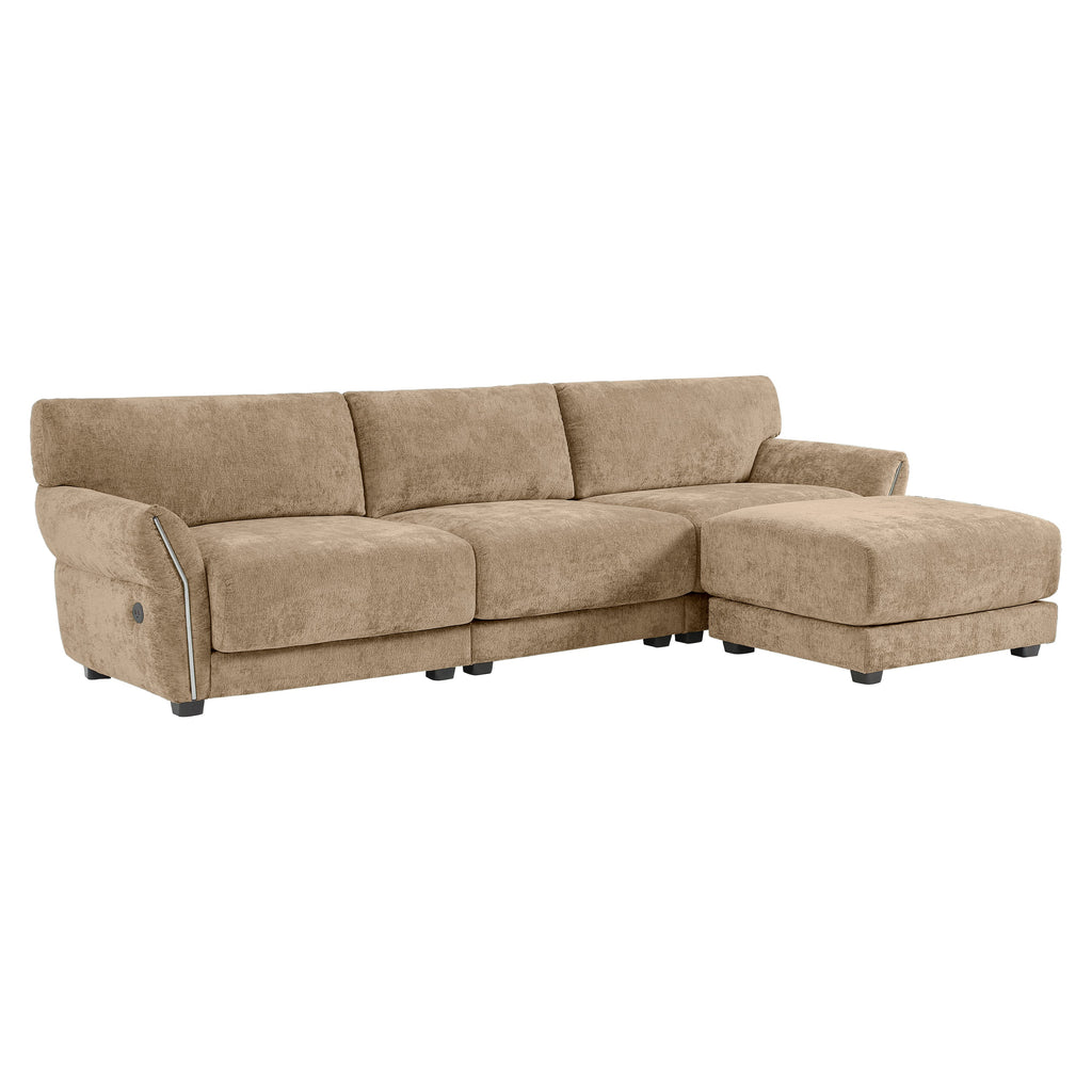 110' Modular Sectional Sofa, L-Shape with Extra-Wide Seat Cushion, USB