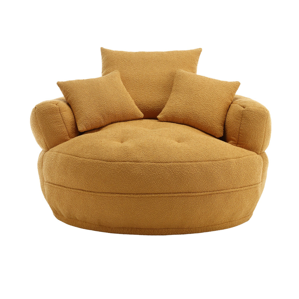 Chenille Sponge single sofa,No Assembly Required,Fluffy Modern Sleeper