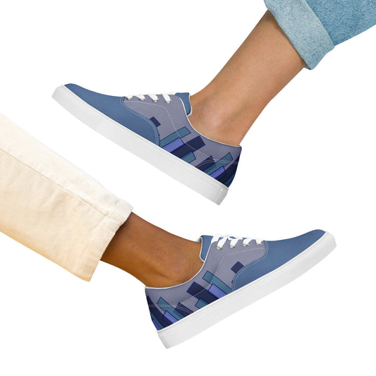 Vizzi - Women's Lace-Up Canvas Shoes - 05 Light Blue-0