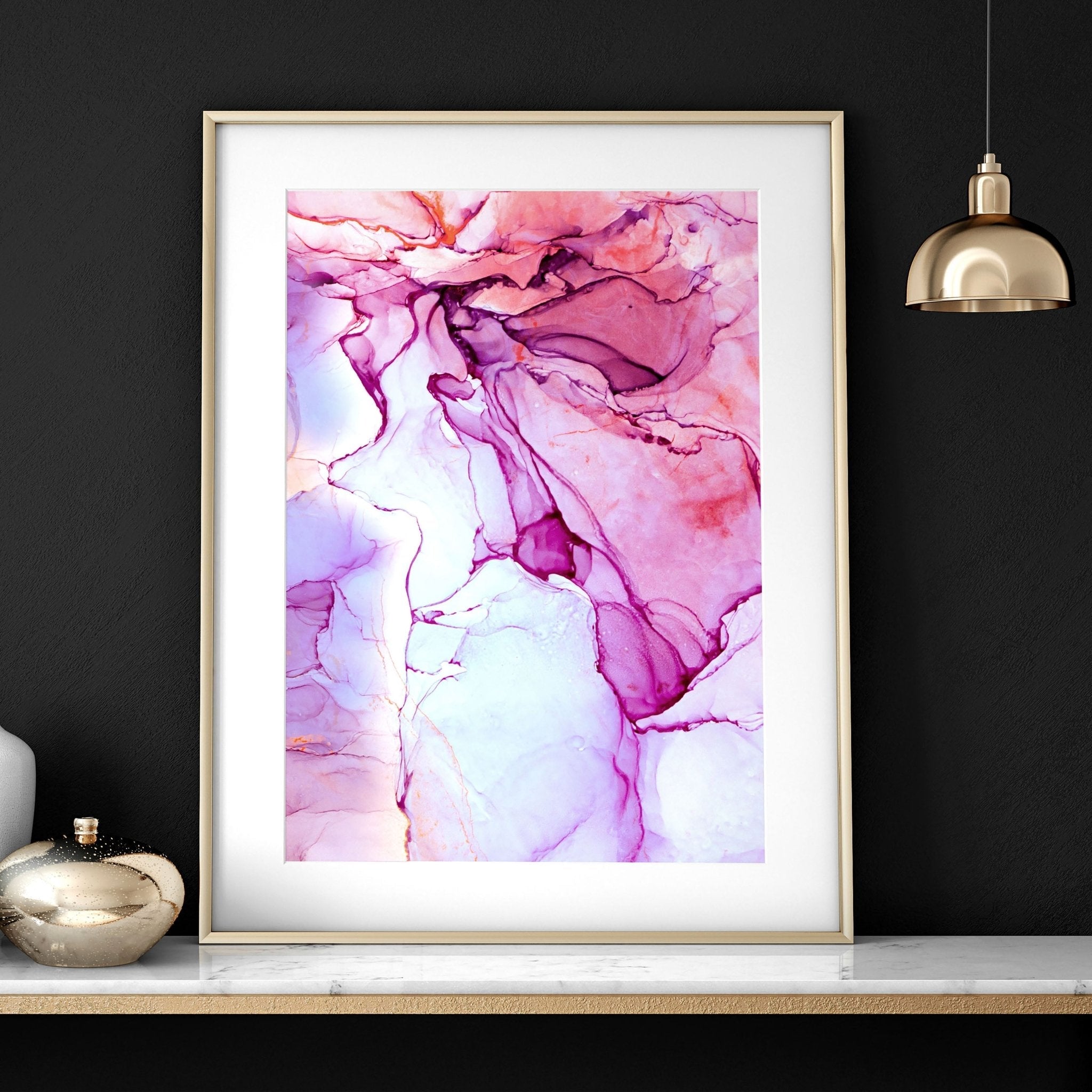 Art prints abstract | set of 3 wall art for home office decor