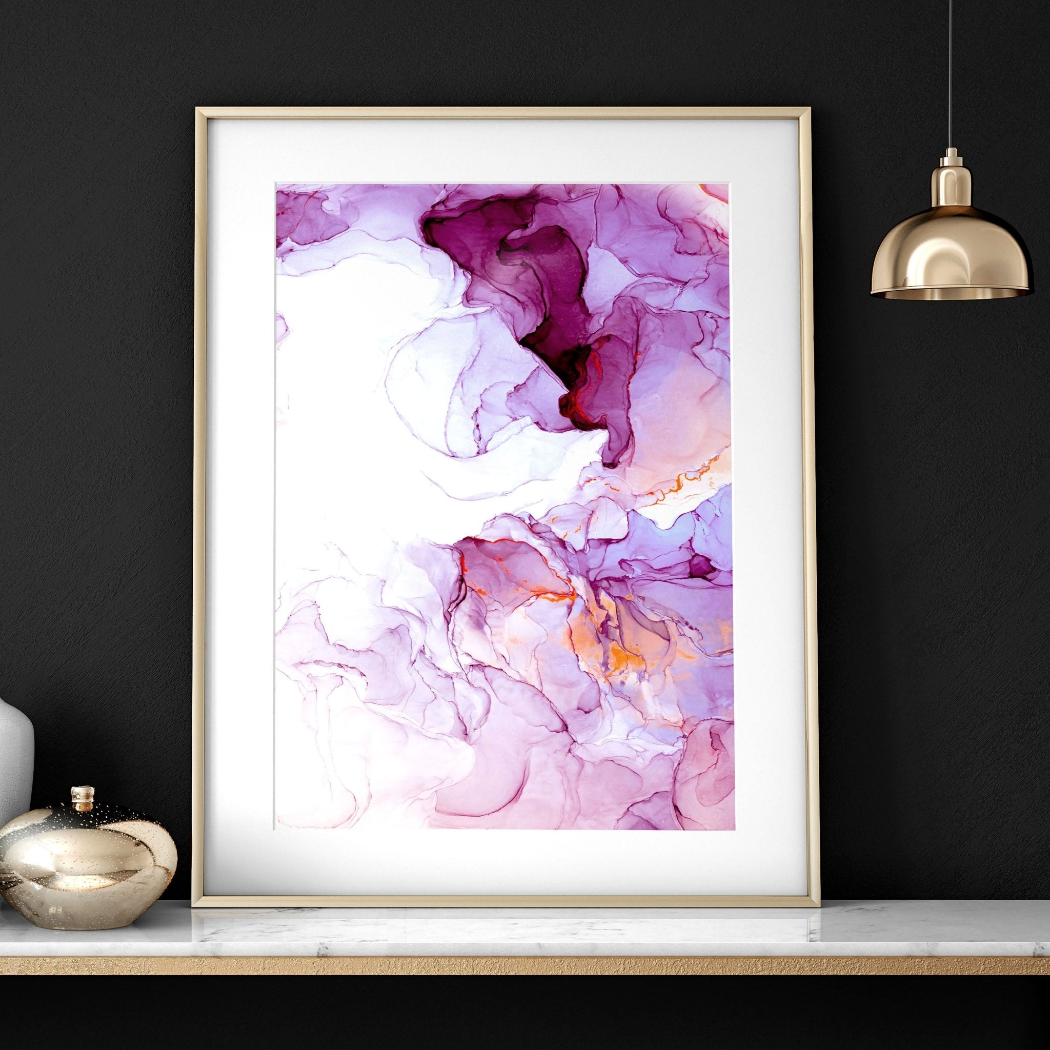 Art prints abstract | set of 3 wall art for home office decor