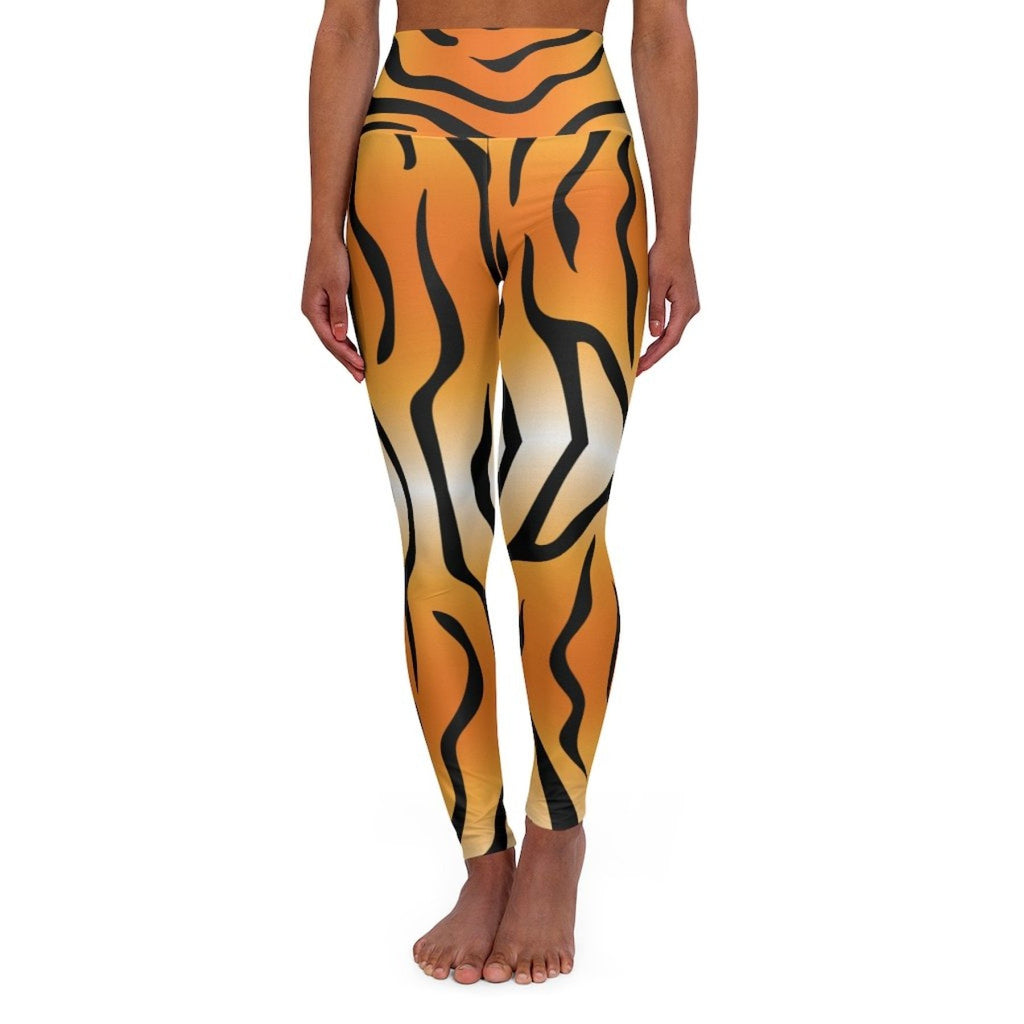 Womens High-waist Fitness Legging Yoga Pants - Tiger Stripes