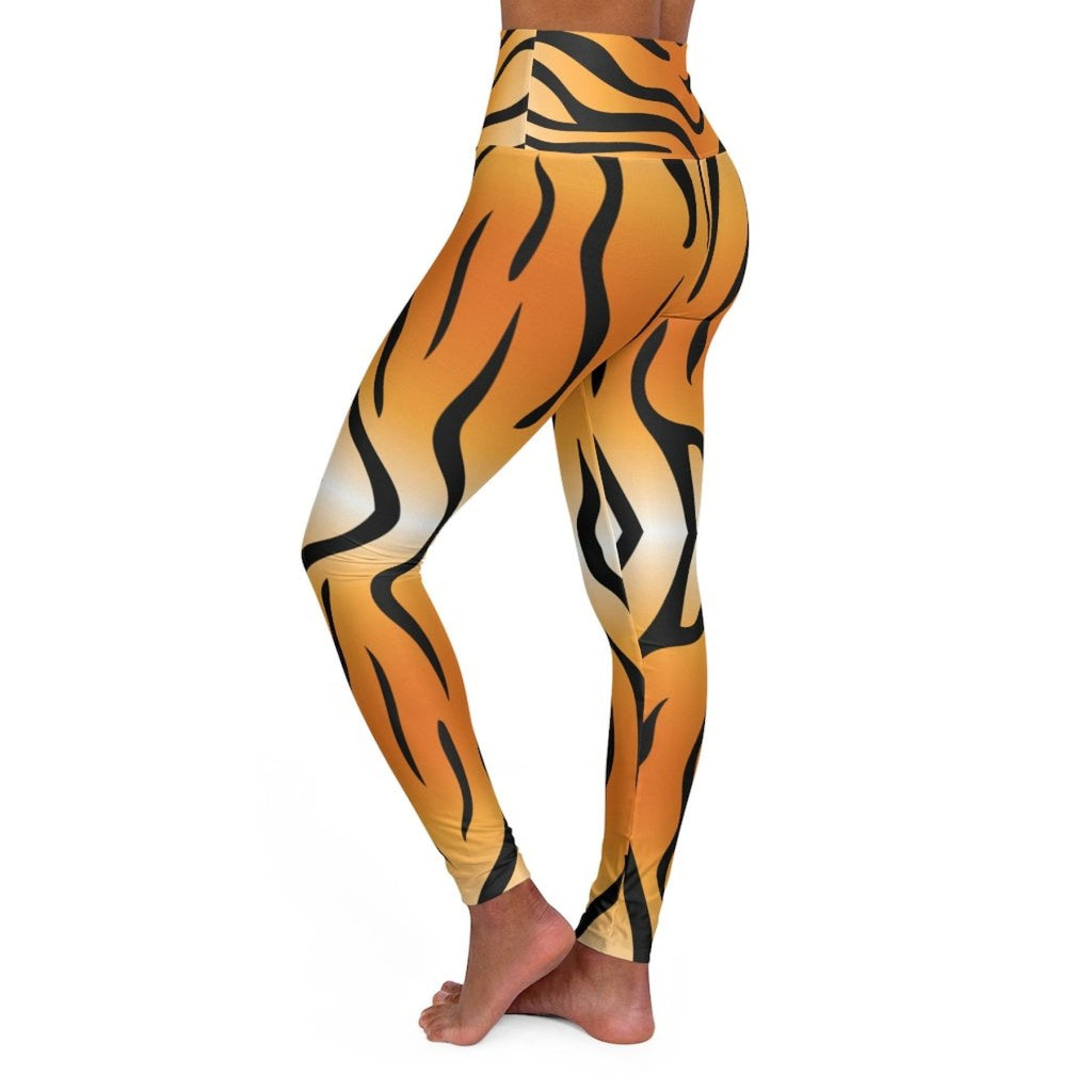 Womens High-waist Fitness Legging Yoga Pants - Tiger Stripes