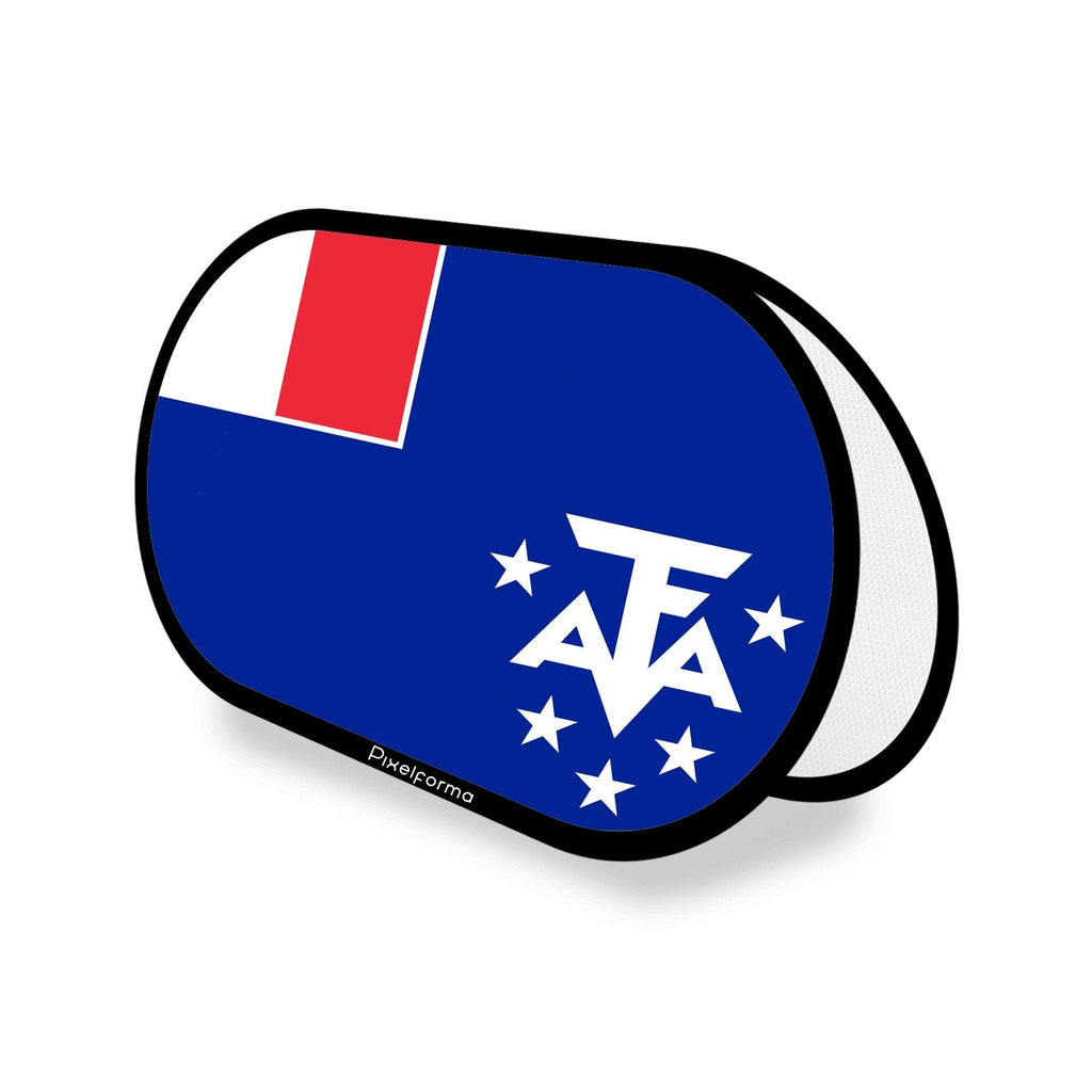 Support publicitaire ovale Drapeau de l'Antarctique française