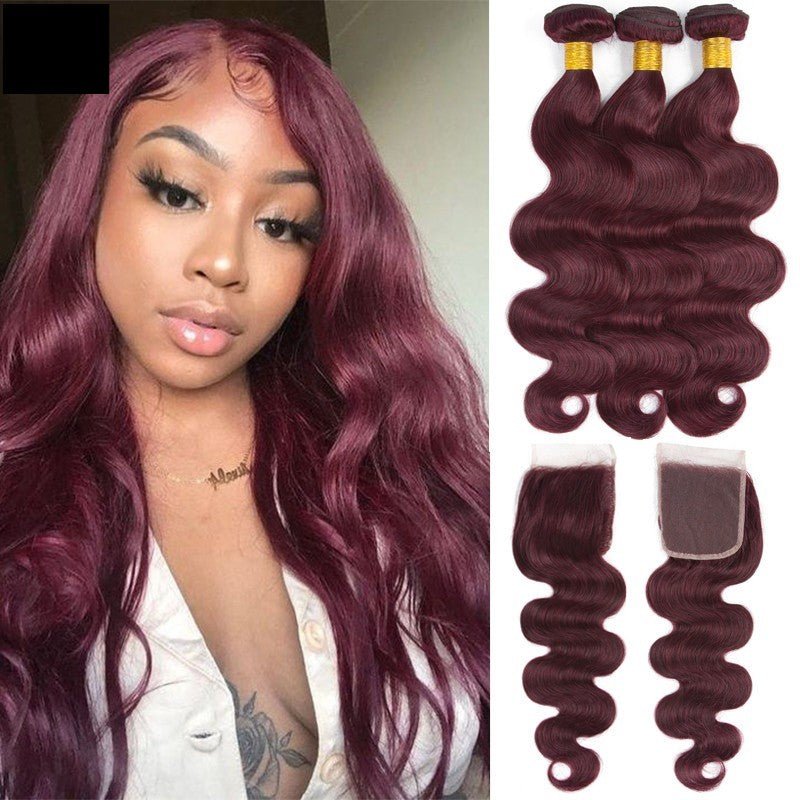 10A Grade 99J Body Wave 1B/99j BUNDLES with 4x4 CLOSURES & 13x4 FRO - Mein ShopCerise Alfie10A Grade 99J Body Wave 1B/99j BUNDLES with 4x4 CLOSURES & 13x4 FRO