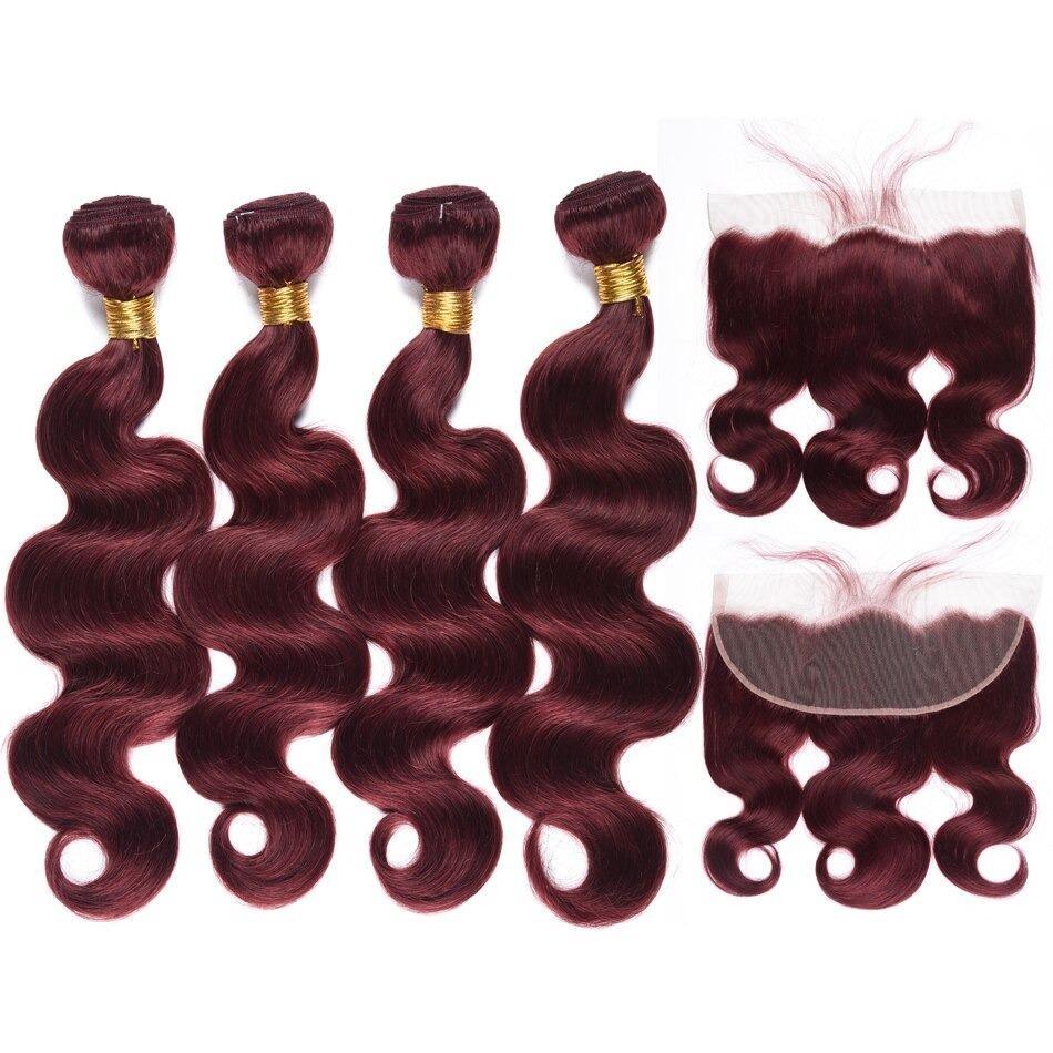 10A Grade 99J Body Wave 1B/99j BUNDLES with 4x4 CLOSURES & 13x4 FRO - Mein ShopCerise Alfie10A Grade 99J Body Wave 1B/99j BUNDLES with 4x4 CLOSURES & 13x4 FRO