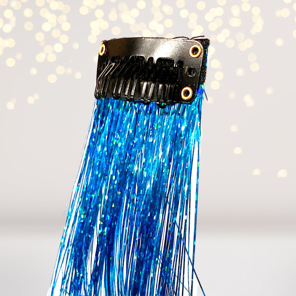 Turquoise Hologram Hair Tinsel Extension - Mein ShopAmaranth ThistleTurquoise Hologram Hair Tinsel Extension