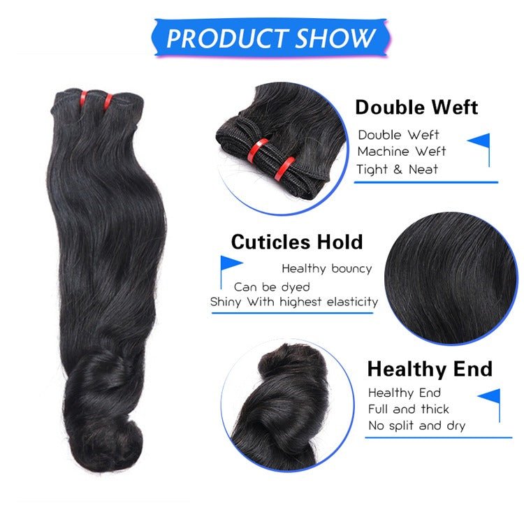 10A Grade Brazilian 3/4 Bundles U6 Bouncy Curl Human Hair bundles with - Mein ShopCerise Alfie10A Grade Brazilian 3/4 Bundles U6 Bouncy Curl Human Hair bundles with