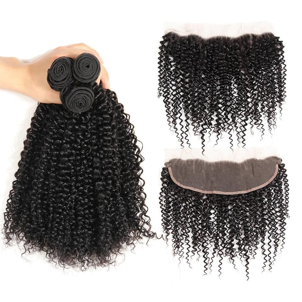 10A Grade 3/4 Kinky Curly Human Hair bundles with 4x4 Closures & 13x4 - Mein ShopCerise Alfie10A Grade 3/4 Kinky Curly Human Hair bundles with 4x4 Closures & 13x4