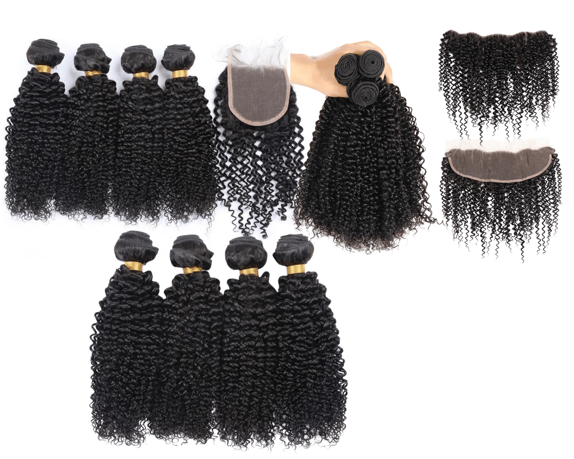 10A Grade 3/4 Kinky Curly Human Hair bundles with 4x4 Closures & 13x4 - Mein ShopCerise Alfie10A Grade 3/4 Kinky Curly Human Hair bundles with 4x4 Closures & 13x4