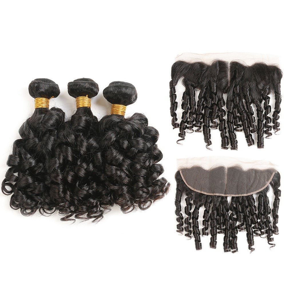 10A Grade Brazilian 3/4 Bundles Loose Bouncy Curl Human Hair bundles w - Mein ShopCerise Alfie10A Grade Brazilian 3/4 Bundles Loose Bouncy Curl Human Hair bundles w