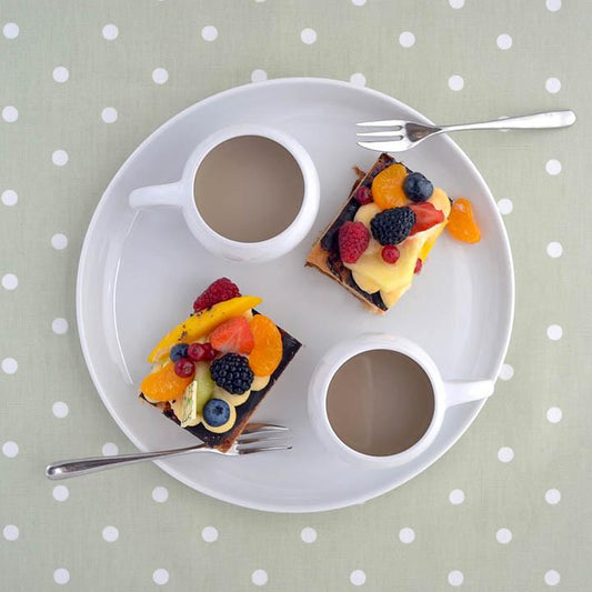 EVA serving platter - White porcelain