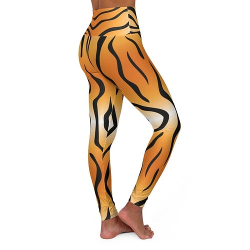 Womens High-waist Fitness Legging Yoga Pants - Tiger Stripes